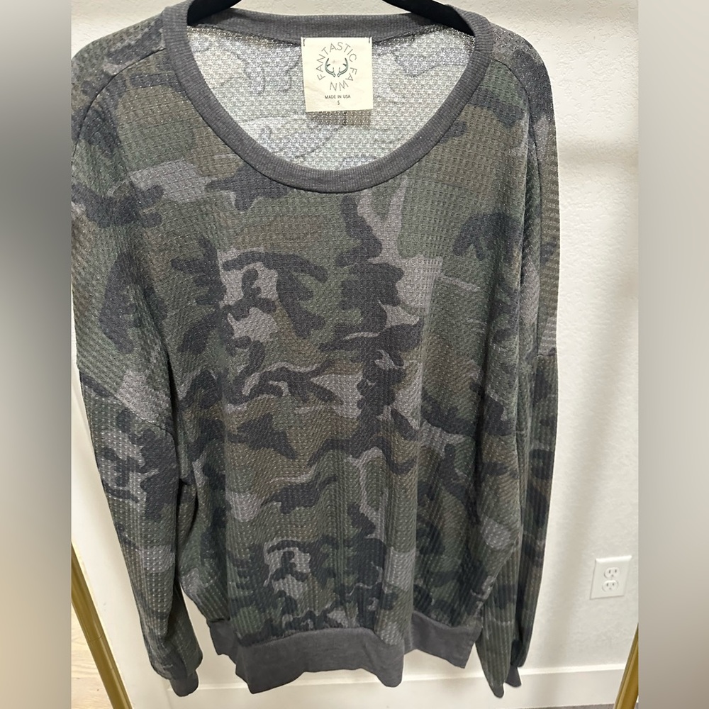 Camouflage Long Sleeve Top